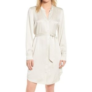 Eileen Fisher Sandwashed Silk Charmeuse Shirtdress NWOT